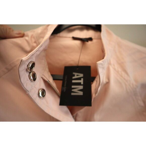 ATM AW5961-MB Women's Sz XS Oyster Pink Patch Pocket Cargo Jacket - Picture 3 of 14